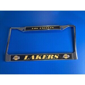 Los Angeles LA Lakers Metal License Plate Frame NBA Rico Industries Slight Twist
